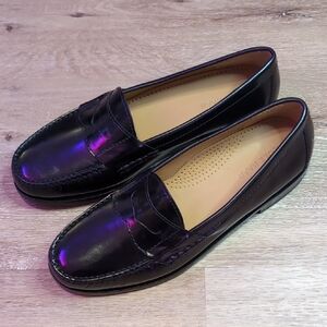 Cole Haan Black Loafers with Penny Keeper Strap